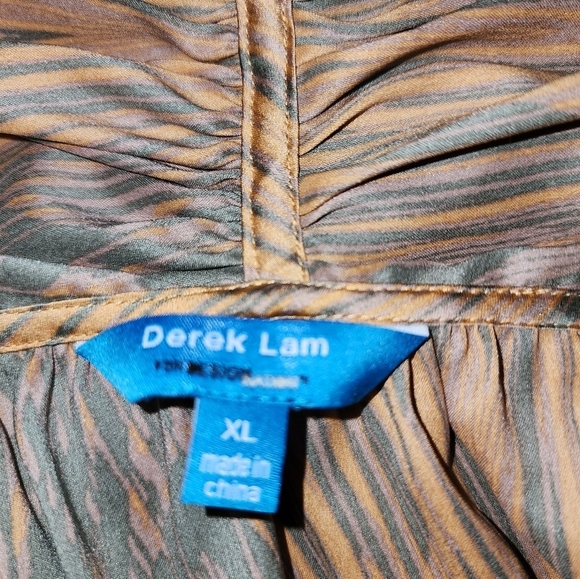 Derek Lam Design Nation Bubble Dress Sleeveless Party XL Peach Gray Faux Wrap - Picture 6 of 8